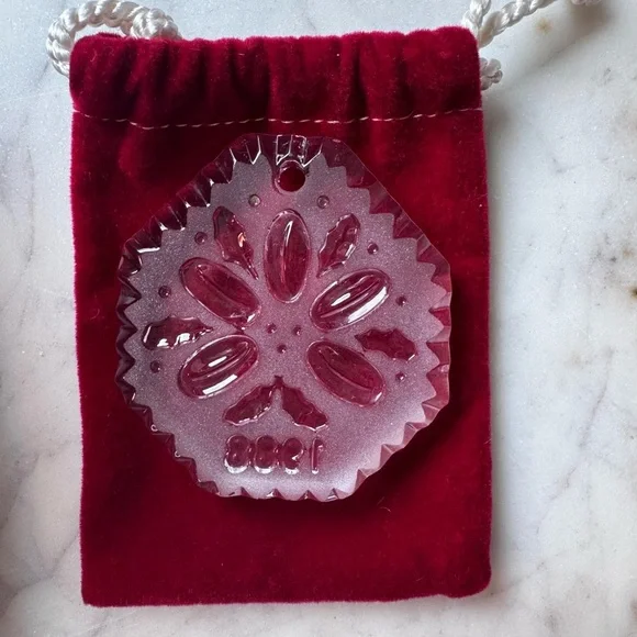 Waterford Crystal 12 Days Of Christmas VTG Etched Glass Ornament - Picture 3 of 3